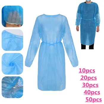 За еднократна употреба защитно изолирующая дрехи, защищающая от пръски, водоустойчива хавлия за грижи за болни, който предпазва от мазни петна, горната част на прекъсване на защитно облекло