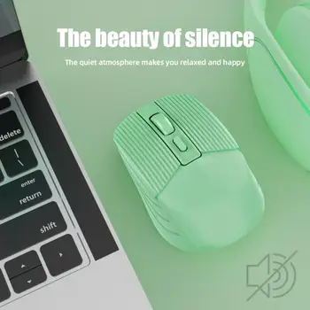 Многоцветен безжична мишка Моранди, акумулаторна, съвместима с Bluetooth, безжична офис на мишката без звук, за PC, лаптоп Многоцветен безжична мишка Моранди, акумулаторна, съвместима с Bluetooth, безжична офис на мишката без звук, за PC, лаптоп 1