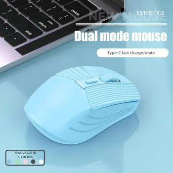 Многоцветен безжична мишка Моранди, акумулаторна, съвместима с Bluetooth, безжична офис на мишката без звук, за PC, лаптоп Многоцветен безжична мишка Моранди, акумулаторна, съвместима с Bluetooth, безжична офис на мишката без звук, за PC, лаптоп 2