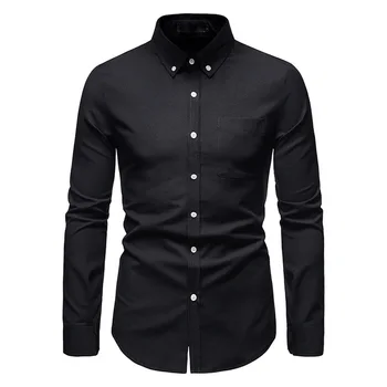 Пролетна риза Covrlge, мъжки традиционна облегающая удобна оксфорд риза с капки вода на ръкава на ризата в етнически стил с цветен блок, MCL289