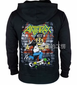 Спортен костюм Anthrax 3 вида, памучни блузи в стил рок, аниме, яке, hoody на мълния в стил пънк-хеви-метъл, илюстрация, скейт, хип-хоп