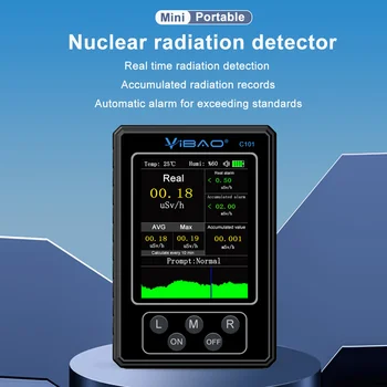 Ръчен детектор на ядрена радиация домакински лаборатория мультирадиоактивный брояч на Гайгер Дигитален TFT-дисплей тестер β рентгенови на структурите-лъчи