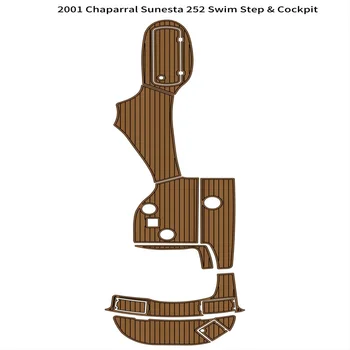 2001 Chaparral Sunesta 252 Платформа за гмуркане, лодка, подложка за пода от разпенен на тиково дърво, ЕВА, подложка за подови настилки от тиково дърво