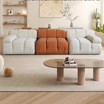 Скандинавски модулен диван етаж секционни Удобен салон, голям мека мебел за почивка, минималистичная мебели за дома Woonkamer Banken