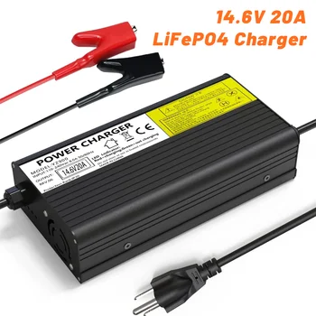 12 В 20A Литиева Батерия Зарядно 110-220 4S 14,6 В LiFePO4 Зарядно Устройство за 12v 50Ah 100Ah 200Ah 300Ah желязо-фосфатный Батерия
