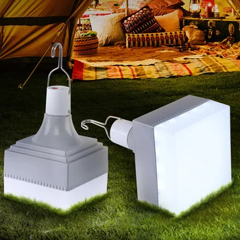 Преносими квадратни led лампи за барбекю, къмпинг, градинска електрическа крушка, USB акумулаторна електрическа крушка, реалната мощност е 30 W, с висящ на една кука