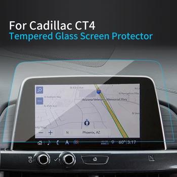 Автомобилни стикери Протектор на екрана, за Cadillac CT4 2023 Дисплей Навигация Защитен слой от закалено стъкло Аксесоари за Carplay Видео