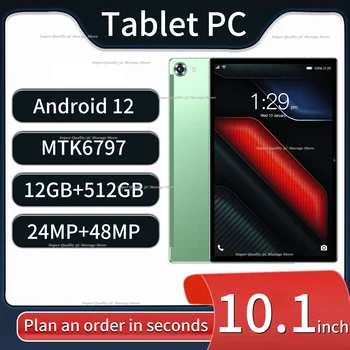 Горещи Продажба 2023 Gobal Версия Android Таблет PA13 от 10.1 Инча Android 12 Bluetooth 12 GB, 512 GB Deca Основната 24 + 48MP WPS + 5G WIFI Лаптоп