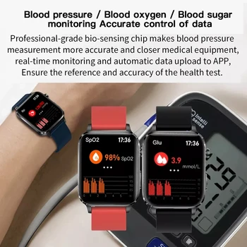 Безболезнен не-агресивни смарт часовници за измерване на нивото на захар в кръвта, мъжки лазерни часовници за лечение на кръвното налягане, спортни умни часовници, дамски часовници с глюкометром Безболезнен не-агресивни смарт часовници за измерване на нивото на захар в кръвта, мъжки лазерни часовници за лечение на кръвното налягане, спортни умни часовници, дамски часовници с глюкометром 1