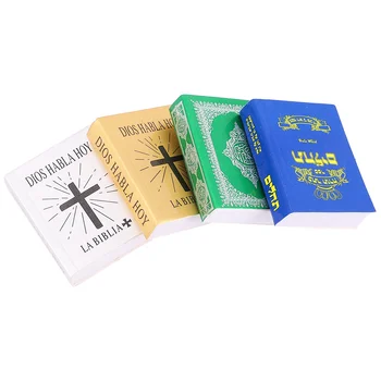 Микроигрушки Мини-Библейска книга Украшение Малка Къща Аксесоар за спални Мини-къщичка за Четене на Светите бебешки играчки на едро