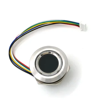 R503 кръгла RGB пръстен с led индикатор контрол на DC3.3V MX1.0-6Pin капацитивен модул на пръстови отпечатъци, сензор скенер, 15 мм R503 кръгла RGB пръстен с led индикатор контрол на DC3.3V MX1.0-6Pin капацитивен модул на пръстови отпечатъци, сензор скенер, 15 мм 3