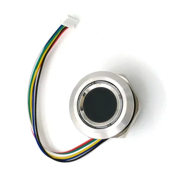 R503 кръгла RGB пръстен с led индикатор контрол на DC3.3V MX1.0-6Pin капацитивен модул на пръстови отпечатъци, сензор скенер, 15 мм R503 кръгла RGB пръстен с led индикатор контрол на DC3.3V MX1.0-6Pin капацитивен модул на пръстови отпечатъци, сензор скенер, 15 мм 4