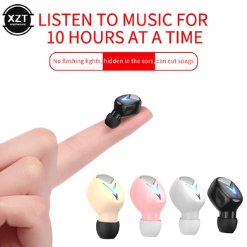 Слушалки, Mini S600, съвместими с Bluetooth, 5.2 музикални слушалки в ушите, smartphone, високоговорител, микрофон с една глава