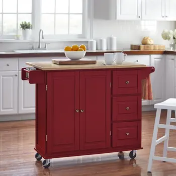 Кухненска количка, червена