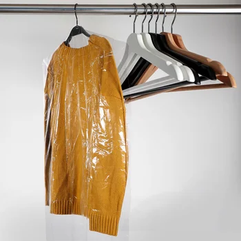 Прозрачни пластмасови прахозащитен калъфи за дрехи, дълги чанти за дрехи, рокли, зимно палто