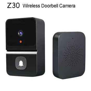 Z30 Безжичен звънец Камера с перезвоном умен дом видео телефон за нощно виждане 2.4 Ghz WiFi интелигентен звънец Аудио
