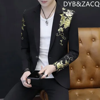 DYB & ZACQ, мъжки корейски оборудвана костюм, мъжки годишен красив костюм, мъжки ежедневни костюм, тънък яке