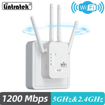 Ретранслатор Wi-Fi 5 Ghz, усилвател на сигнала на Wi-Fi 1200 Мб/с, удължител, увеличава обхвата на Wi-Fi рутер за безжична мрежа, 5G 2,4 G, сервоусилвател на