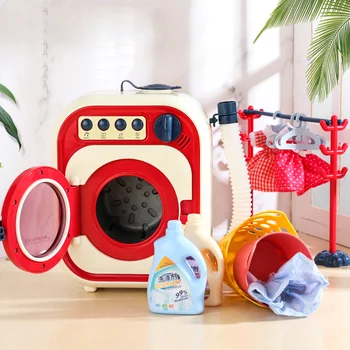 Детска перална машина, играчка, детска електрическа симулация на работа у дома, забавни ролеви игри за деца, играчки за почистване