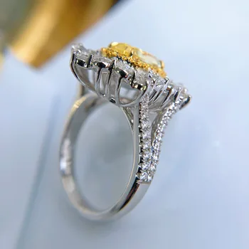 Луксозно дизайнерско женски пръстен с голям жълт топаз цветя за жени безплатна доставка Луксозно дизайнерско женски пръстен с голям жълт топаз цветя за жени безплатна доставка 5