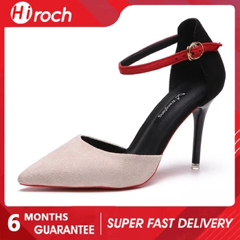 Дамски обувки-лодка Hiroch на висок ток корейската версия на тънки фини обувки дамски сандали дамски обувки за сватба въздушен качество