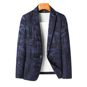 Нов мъжки яке корейската версия, модерен однорядный яке на една пуговице, ежедневни облекла, мъжки яке