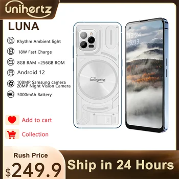 Unihertz Luna Смартфон Ритъм Околния Светлина 8 GB 256 GB 108 Mp G99 Мобилен Телефон за Нощно Виждане Мобилни Телефони