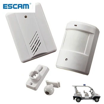 ESCAM безжична инфрачервена аларма Звънец Патрулиране на подходния път Гараж Инфрачервен безжичен Звънец Аларма с Датчик за Движение
