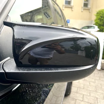 Ярък Черен/ABS 2x Огледален Капак X5 X6 Автомобили Страничен Капак Огледала за Обратно виждане Подмяна на Корпуса За BMW X5 X6 E70 E71 2007-2013