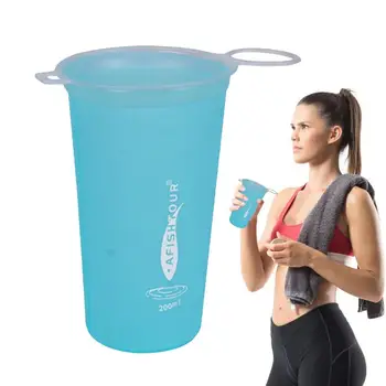 Висококачествена сгъваема спортна чаша за вода 200 мл, преносима спортна чаша за марафонского бягане на открито, за планинско колоездене, крак туризъм, пътешествия