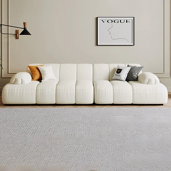 Елегантни секционни дивани за всекидневна, индивидуален обикновен шезлонг, индивидуален кожен диван за почивка, луксозна подова мебели Divano