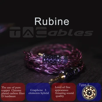 HAKUGEI Rubine.3-елементен хибриден кабел за обновяване на 2,5 3,5 4,4 тип c light-ning
