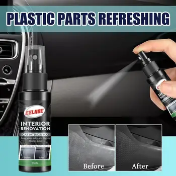 Средство за почистване на интериора на колата 30/50 мл, практично пыленепроницаемое лесно средство за почистване на интериора на колата, изкуствена кожа, автомобилни аксесоари