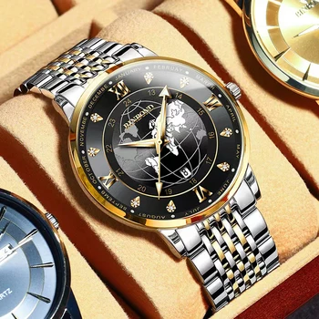 2023 най-Добрите марки луксозни часовници Модерни ежедневни мъжки кварцов спортни ръчни часовници изцяло от стомана водоустойчив мъжки часовник Relogio Masculino + кутия