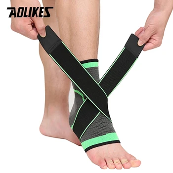 AOLIKES, 1 предмет, спортен бандаж за глезените, компрессионный каишка, ръкави, поддръжка, еластична превръзка 3D тъкат, предпазни средства за крака, фитнес зала, фитнес