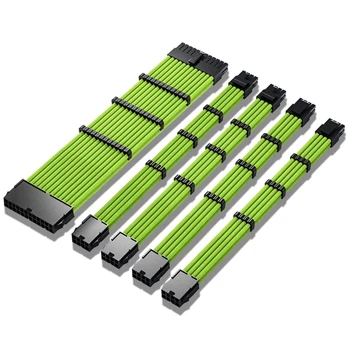 1 БР. ATX 24Pin 2 бр. Процесор 8Pin 4 + 4Pin 2 бр. PCI-E GPU 8pin удължителен кабел за захранване 1 БР. ATX 24Pin 2 бр. Процесор 8Pin 4 + 4Pin 2 бр. PCI-E GPU 8pin удължителен кабел за захранване 1