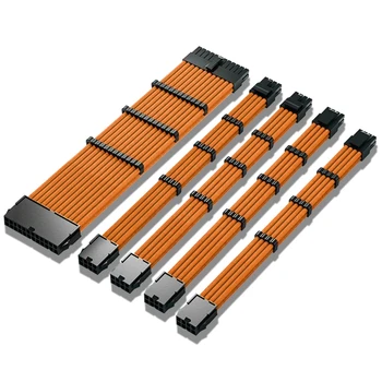1 БР. ATX 24Pin 2 бр. Процесор 8Pin 4 + 4Pin 2 бр. PCI-E GPU 8pin удължителен кабел за захранване 1 БР. ATX 24Pin 2 бр. Процесор 8Pin 4 + 4Pin 2 бр. PCI-E GPU 8pin удължителен кабел за захранване 4