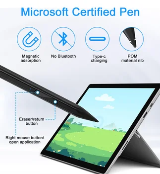 Магнитна Писалка за Microsoft Surface Pro 4 5 6 7 8 9 X Surface Go 1 2 3 Book 3 Лаптопа Studio Smart Pen Сензорен Молив За Рисуване Магнитна Писалка за Microsoft Surface Pro 4 5 6 7 8 9 X Surface Go 1 2 3 Book 3 Лаптопа Studio Smart Pen Сензорен Молив За Рисуване 2