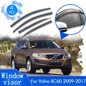 4 бр. За Volvo XC60 MK1 2009 ~ 2017 Странични Врати, Вентилационни Прозорци От Дъжд, Козирки, Дефлектор на Предното стъкло, Тенти, Защитни Подслон, Автомобилни Аксесоари