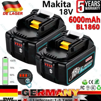 BL1850B За Makita 18V Батерия 6000 mah Батерия За електрически инструменти Makita BL1830 BL1850 BL1860 LXT400 Акумулаторна Батерия DC18RC