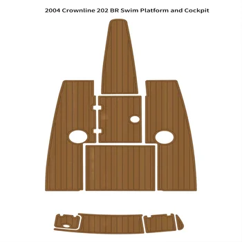 2004 Crownline 202 BR Плавательная Платформа Кокпита на Лодката ЕВА От Разпенен Тиково дърво Подложка За пода