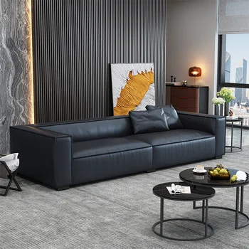 Модерен и луксозен офис разтегателен Boss Създава кожена минималистични диван за хол за бизнес приемане на мека Мебел