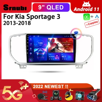 Srnubi Android 11,0 Автомобилен Радиоприемник За Kia Sportage 3 2016-2018 Мултимедиен Плейър 2Din 4G GPS Навигация Carplay DVD Главното устройство