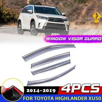 Авто Козирка на прозорец за Toyota Highlander XU50 Kluger 2014 ~ 2019 Димна Защита, Дефлектор, Тенти, Защита От Слънце, Дъжд, Аксесоари за Вежди