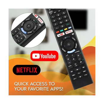 Преносимото дистанционно управление RMT-TX300E за Sony Bravia TV KD43X7000E KD-43X7000E KD43X7000F с ключовете на Netflix и YouTube Преносимото дистанционно управление RMT-TX300E за Sony Bravia TV KD43X7000E KD-43X7000E KD43X7000F с ключовете на Netflix и YouTube 4