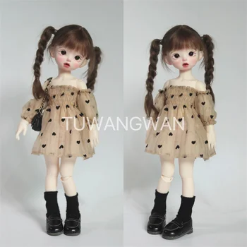 Облекло за кукли BJD за 1/6 Yosd, пола с отворени рамене, рокля с цветя модел, аксесоари за кукольной дрехи за момчета и момичета, играчка за подарък