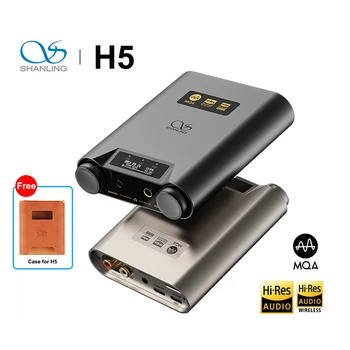 SHANLING H5 Hi-Res Преносим Аудио Усилвател за слушалки КПР с двоен чип AK4493SEQ Bluetooth LDAC/AAC/SBC MQA PCM768 DSD512 RCA