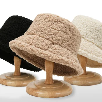 Новата модерна рибарска шапка от изкуствена кожа заек, дамска есенно-зимна топла удебелена рибарска шапка, Панама, плюшени шапки за басейни, шапка Новата модерна рибарска шапка от изкуствена кожа заек, дамска есенно-зимна топла удебелена рибарска шапка, Панама, плюшени шапки за басейни, шапка 3