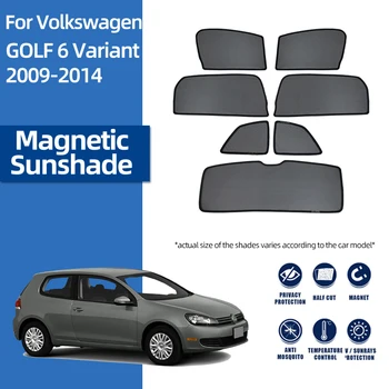 За Фолксваген VW Golf 6 Вариант 2009-2013 Магнитен Авто сенника на предното Стъкло, Предното и Задното Детско Странично Прозорец на сенника