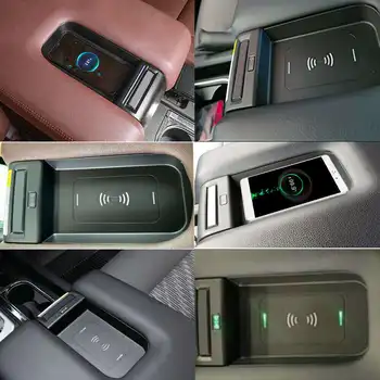 Тава за безжично зарядно устройство за телефона в централната конзола на автомобила 00016-34506 за Toyota Tundra 2014-2021 V8 двигател V6